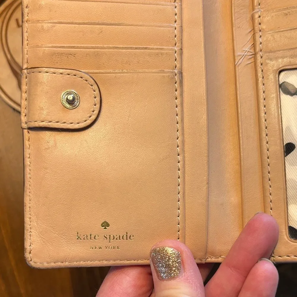 Kate Spade Black Textured Wallet